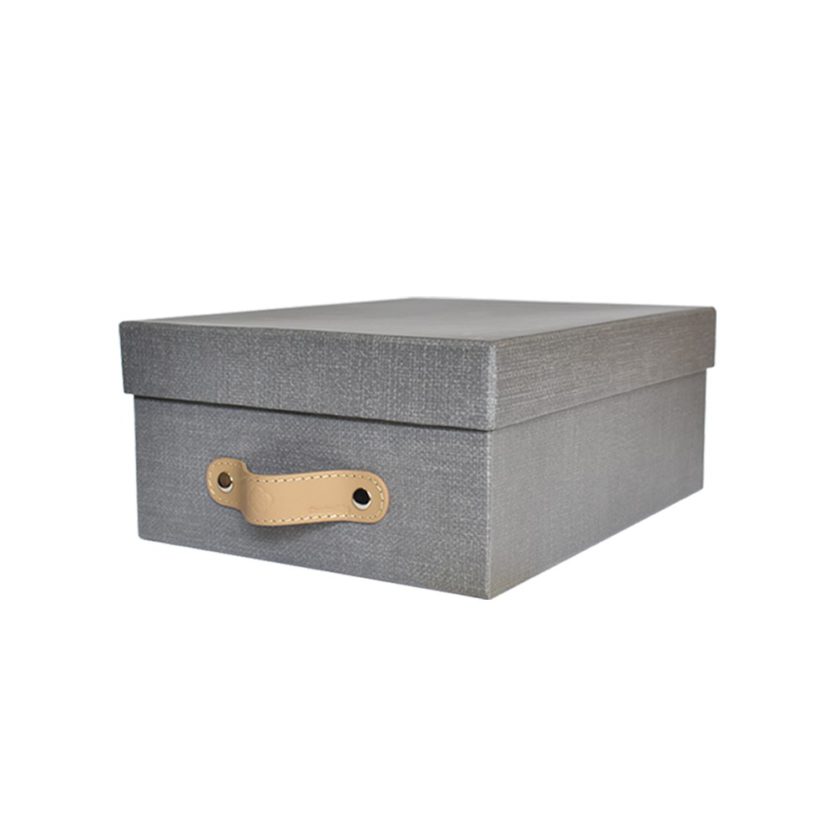 caja organizadora carton duartee gris lino