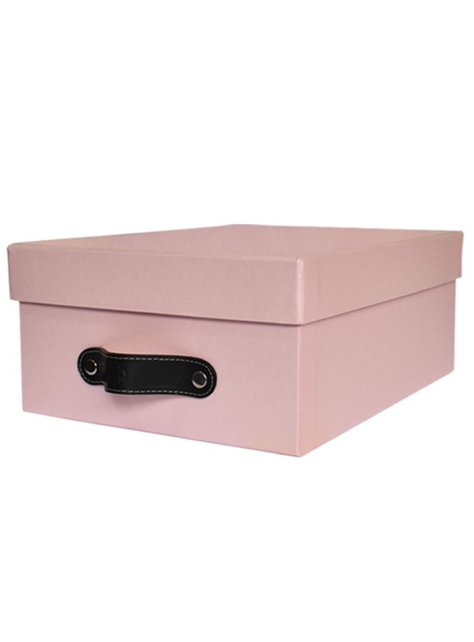 caja organizadora carton rosa duartee
