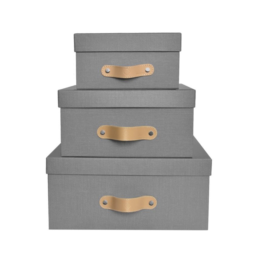 cajas organizadoras carton duartee gris