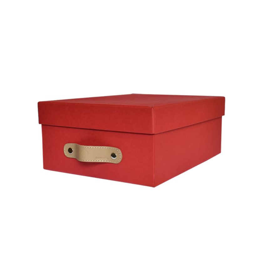 caja organizadora de carton rojo duartee
